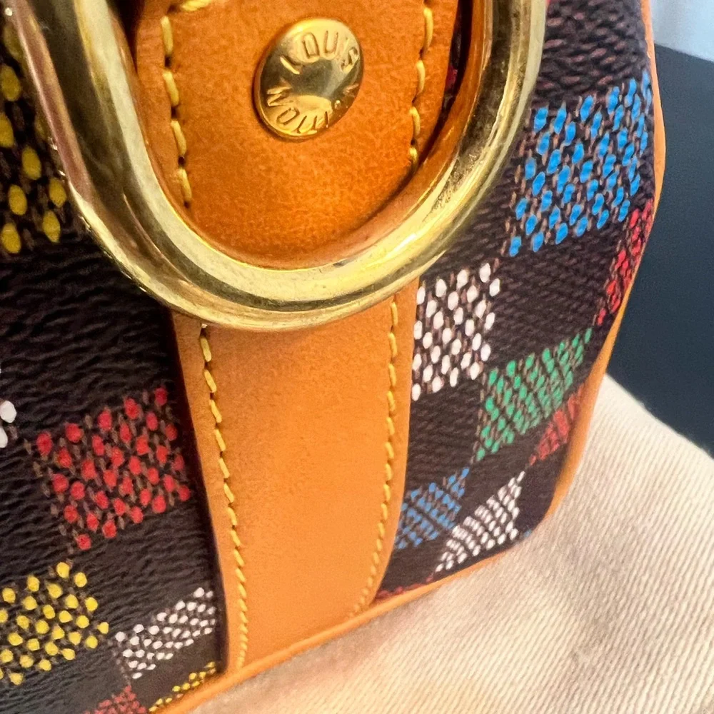 Louis Vuitton 25 L Vers Damier Ebene Keepall bandoliere 2025 gorgeous! ❤️💙💛🤎 - Picture 4 of 8